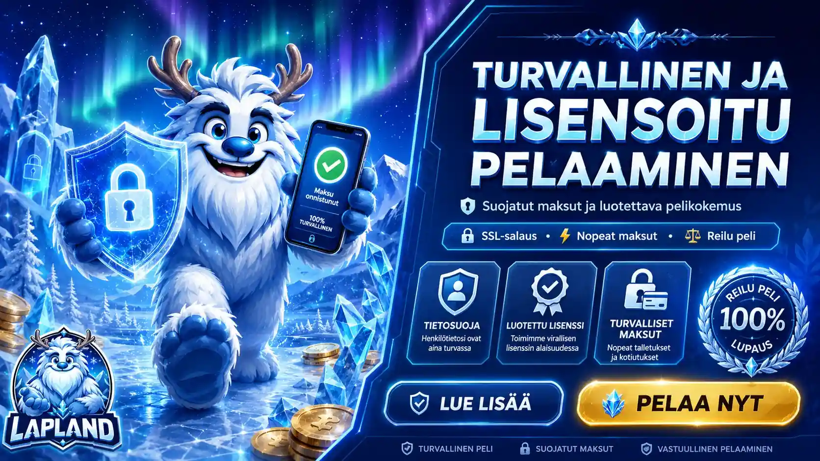 Lisensoitu Pelaaminen Lapland turvallinen peli lisenssi ja suojatut maksut