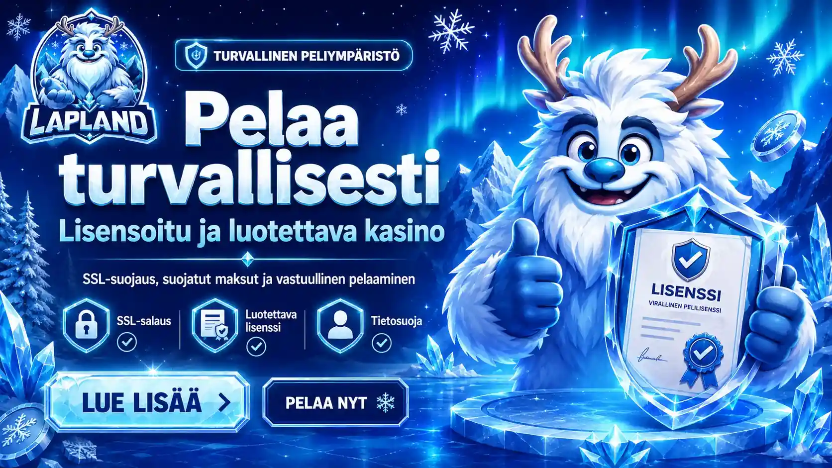 Turvallinen Kasino Lapland lisensoitu ja turvallinen kasinoympäristö pelaajille