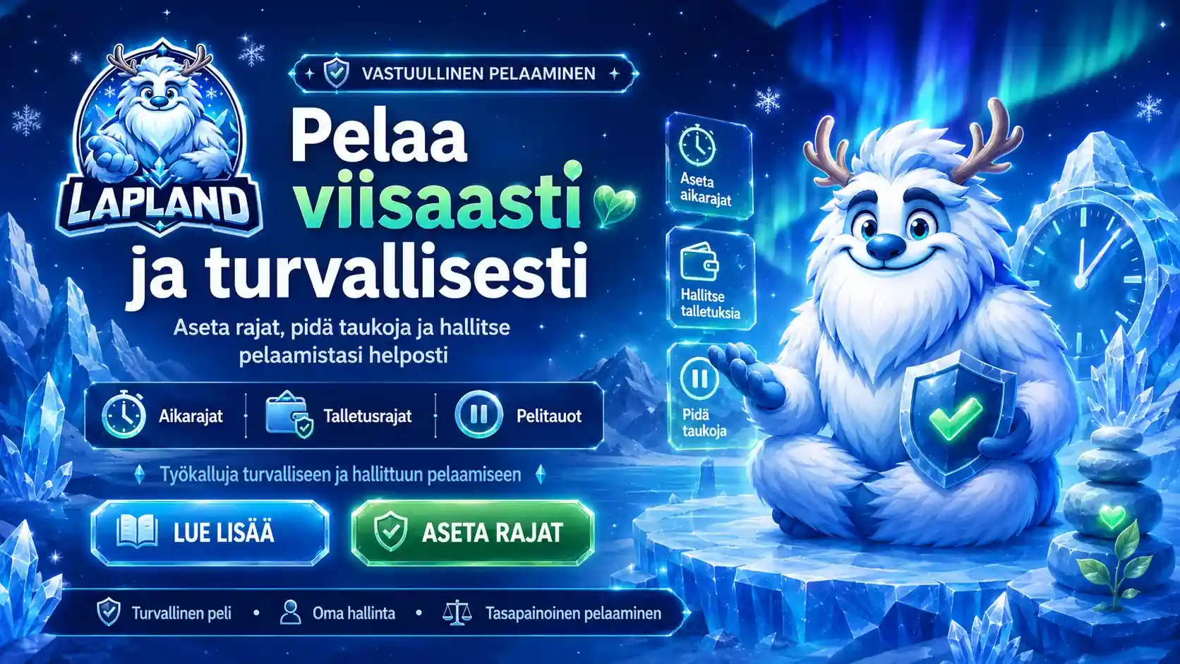 Pelaa viisaasti ja vastuullisesti aseta aikarajat